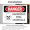 Signmission Hazardous Pool Chemicals Danger Sign, Vinyl Decal, 7in W x 5in L, 2PK OS-2PACK-DS-D-57-L-1628 - alternate 2